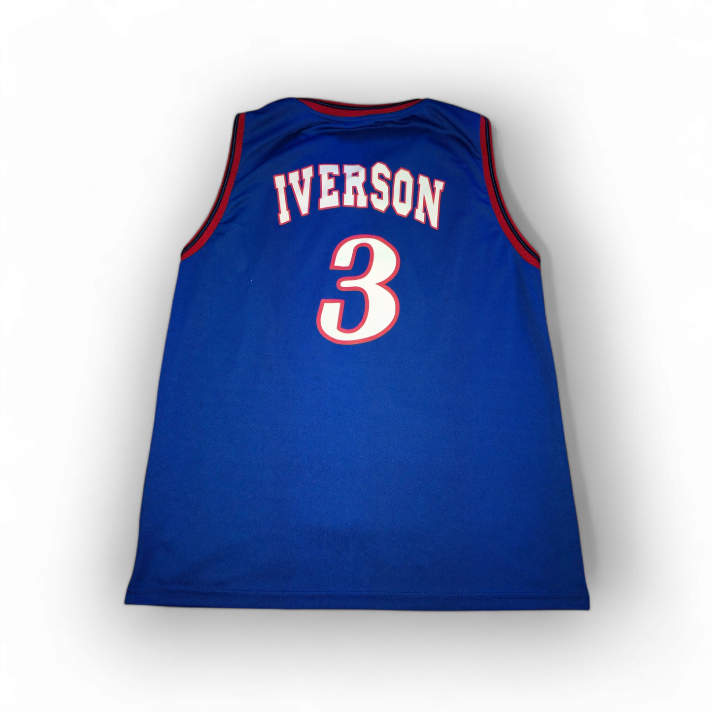 Champion Philadelphia 76ers Basketball Jersey, #3 Iverson, Blue, Size Large