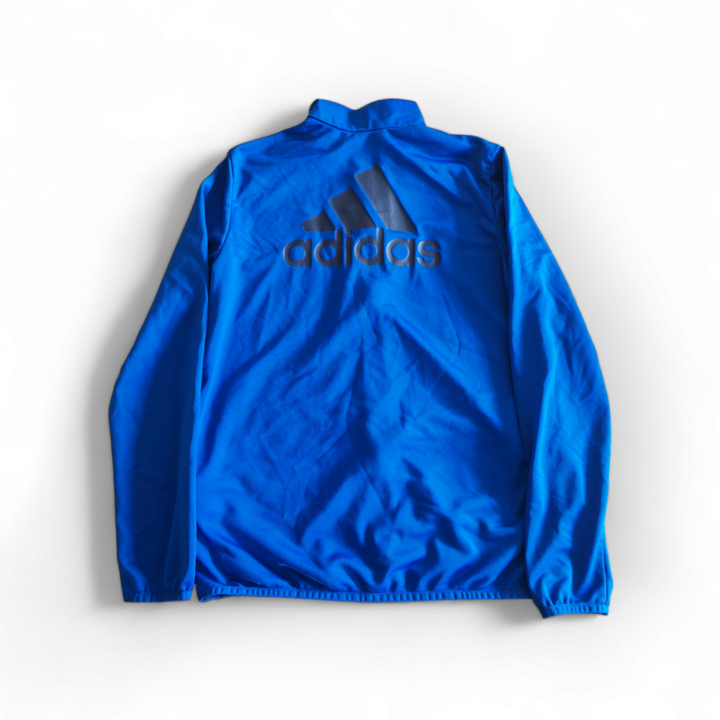 Youth Adidas Full Zip Tracksuit Top, Blue, Size 13-14 Years