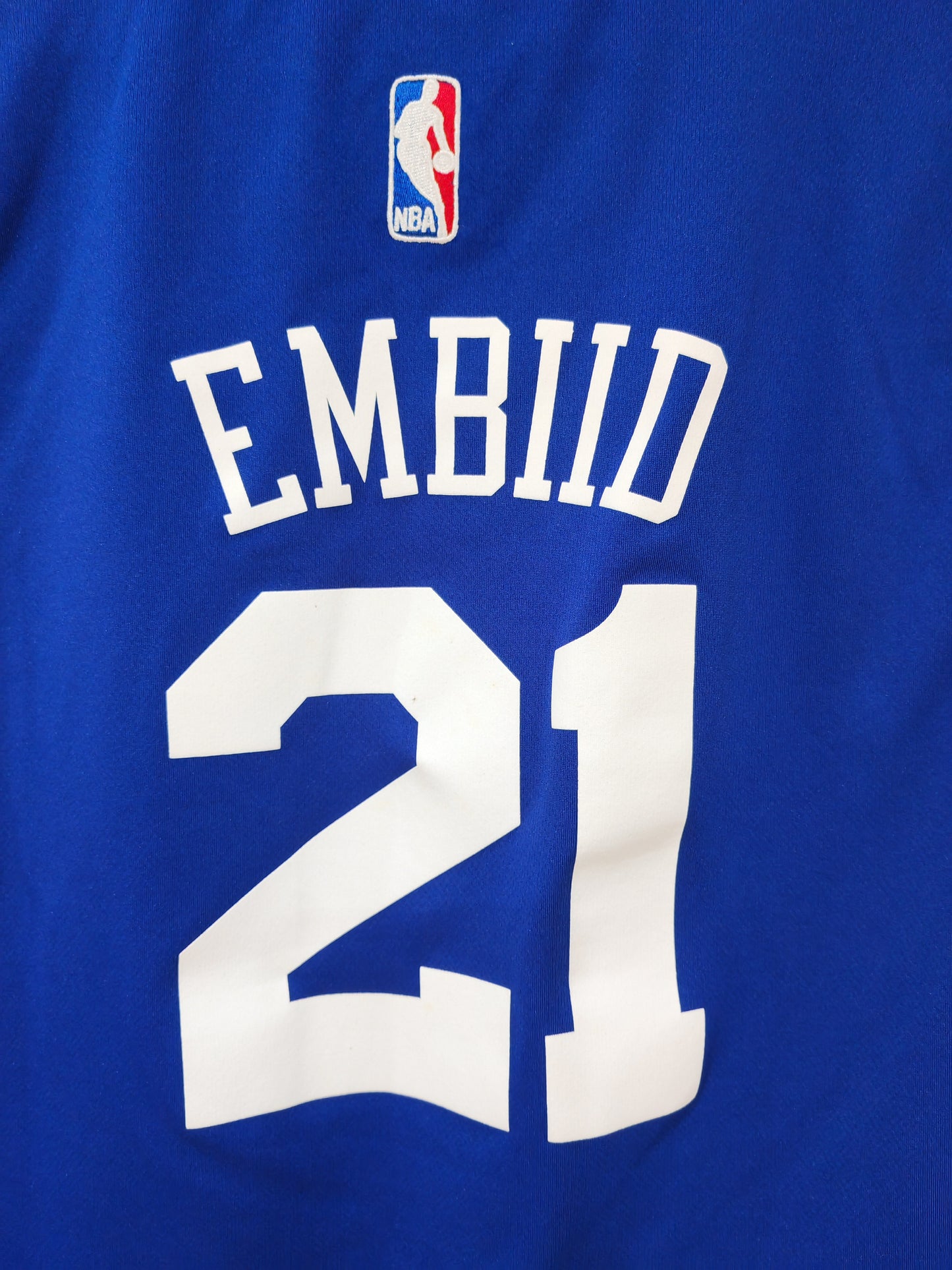 Youth Adidas Philadelphia 76ers NBA Jersey, #21 Embiid, Blue, Size Youth Large