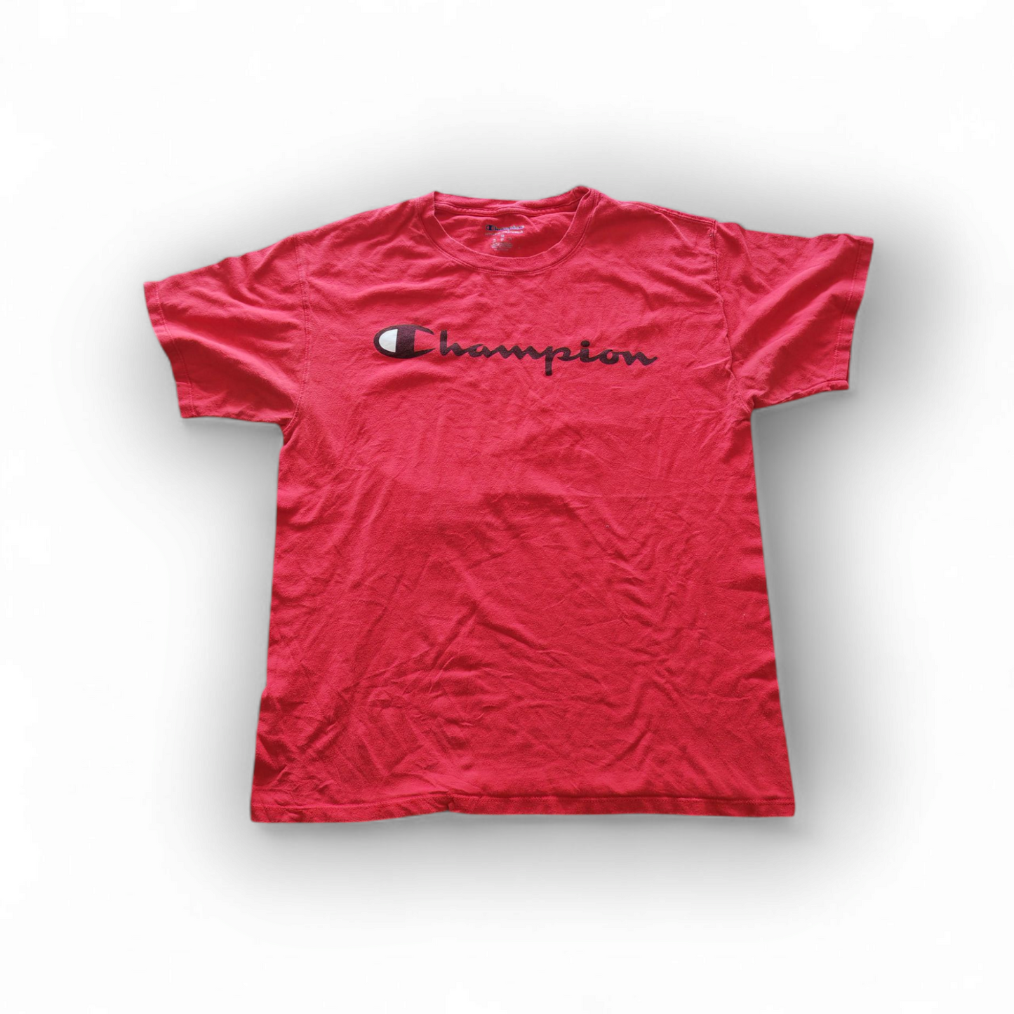 Champion Shirt Sleeve T Shirt, Red, Size Medium
