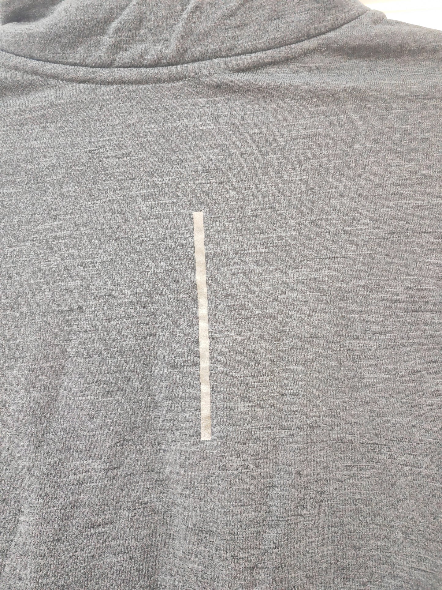 Nike Running Long Sleeve 1/4 Zip Sweatshirt, Grey, Size Medium