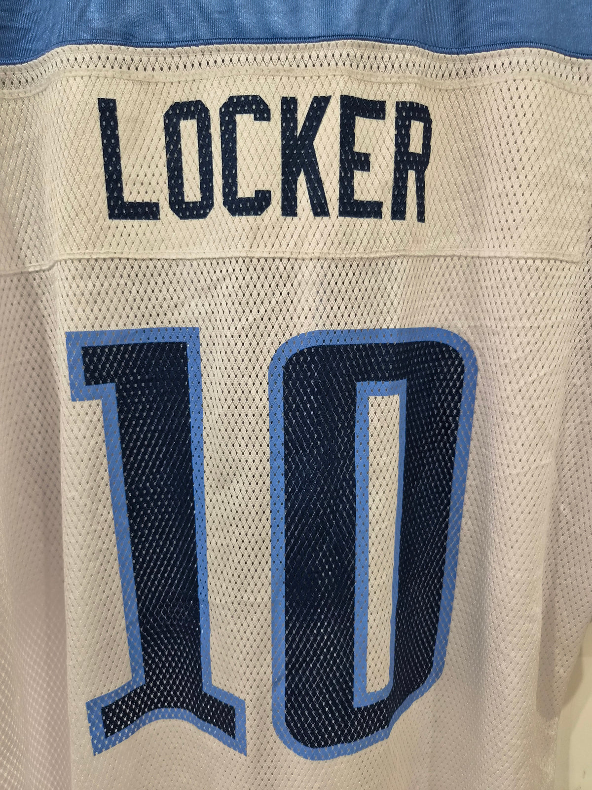 Reebok Tennessee Titans NFL Jersey, #10 Locker, White, Size XXL