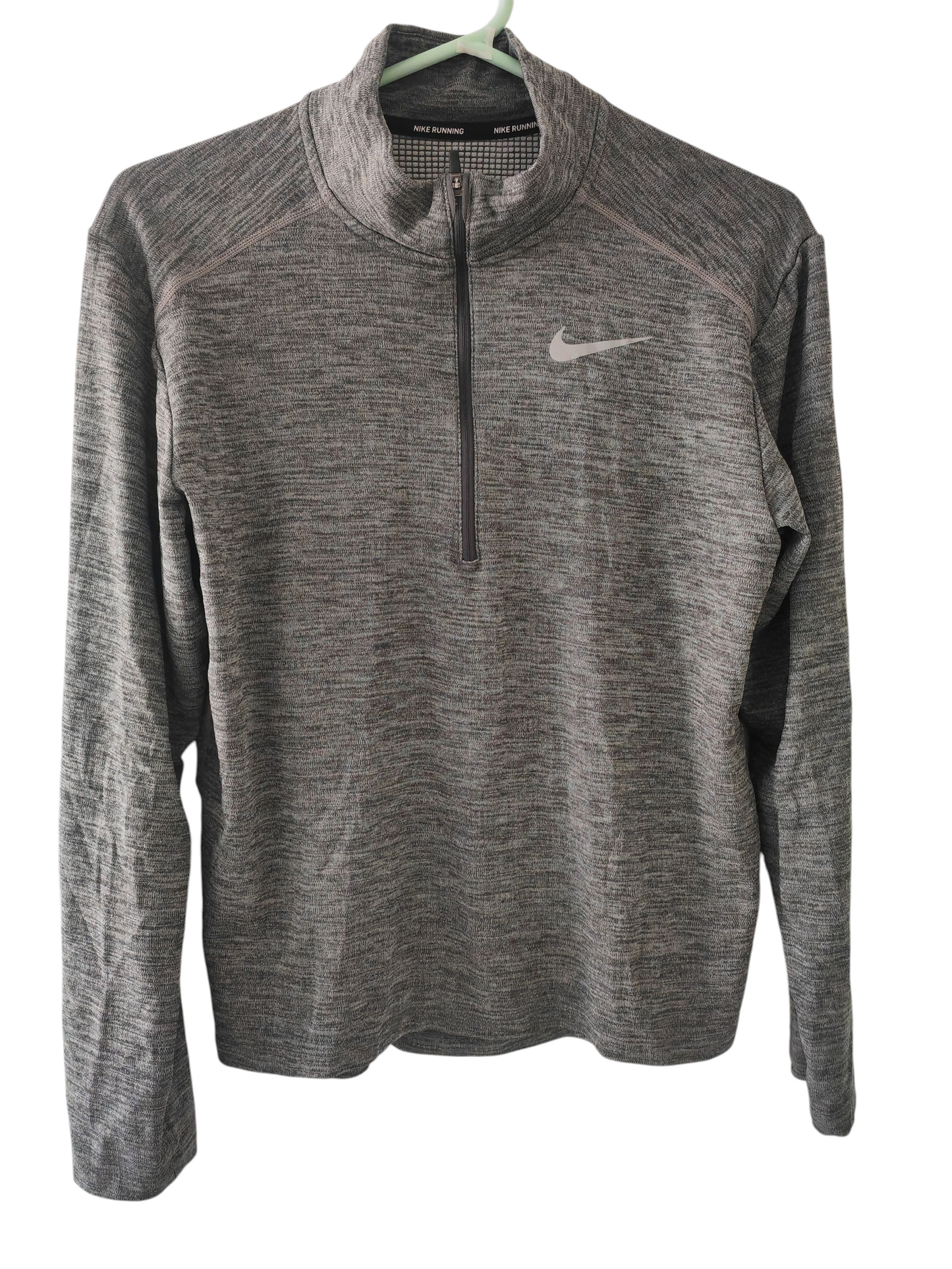 Nike Running 1/2 Zip Long Sleeve Training Top, Grey, Size Small
