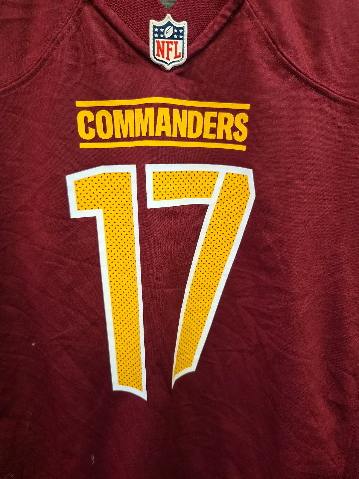 Youth Nike Washington Commanders NFL Jersey, #17 McLaurin, Maroon, Size YL