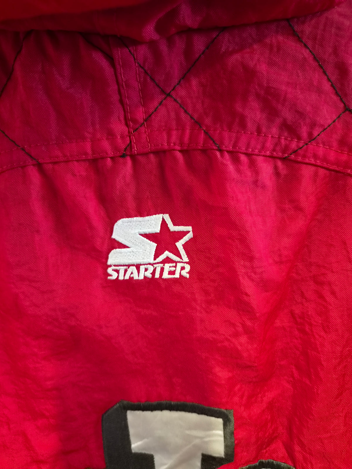 Starter Indiana Hoosiers Vintage Full Zip, Hooded Coat, Red/Black, Size XL