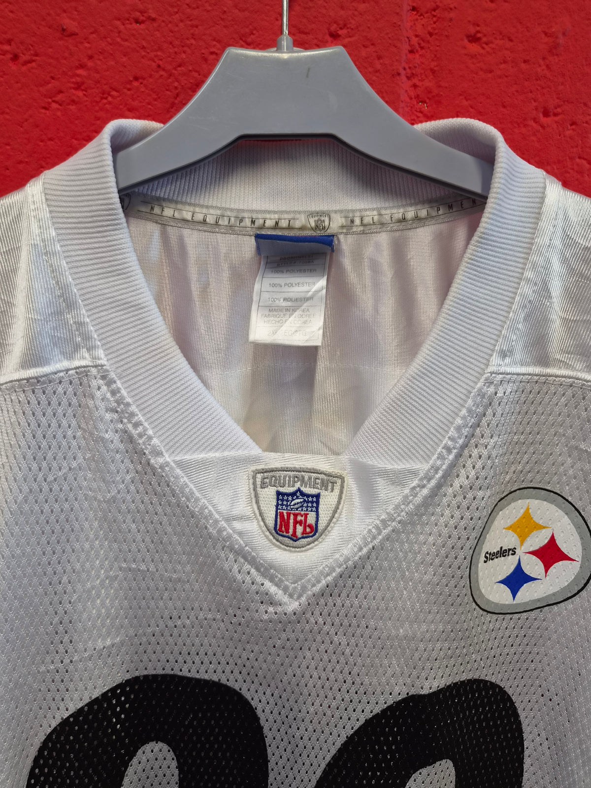 Reebok Pittsburgh Steelers NFL Jersey, #80 Burress, White, Size XXL