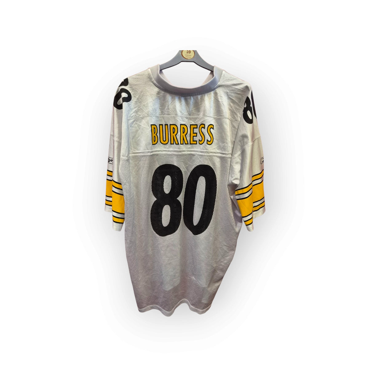Reebok Pittsburgh Steelers NFL Jersey, #80 Burress, White, Size XXL