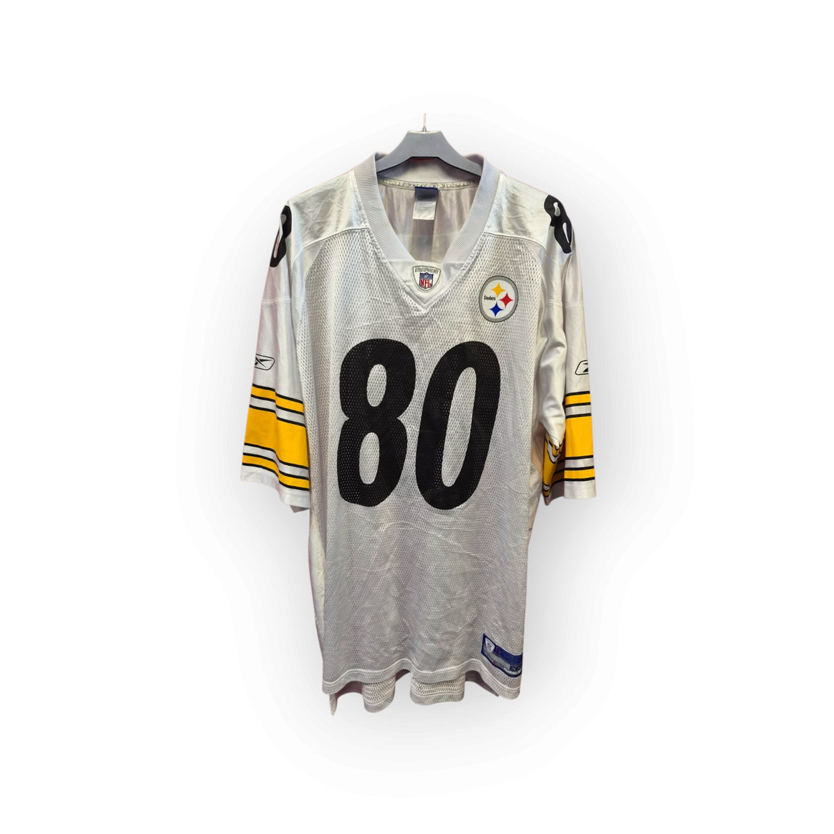 Reebok Pittsburgh Steelers NFL Jersey, #80 Burress, White, Size XXL