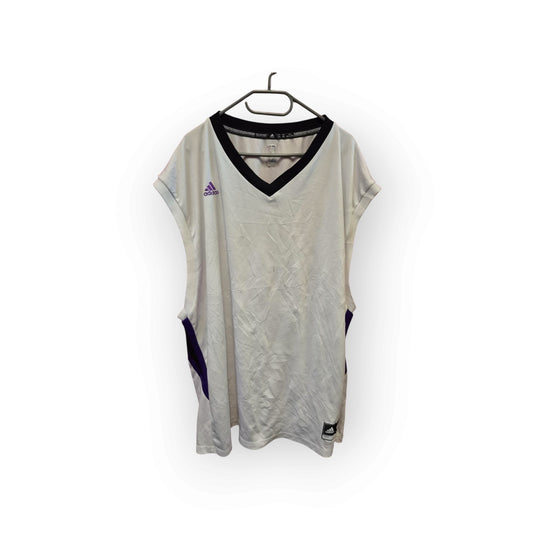Adidas Sacramento Kings Style Blank Basketball Jersey, White, Size 4XL