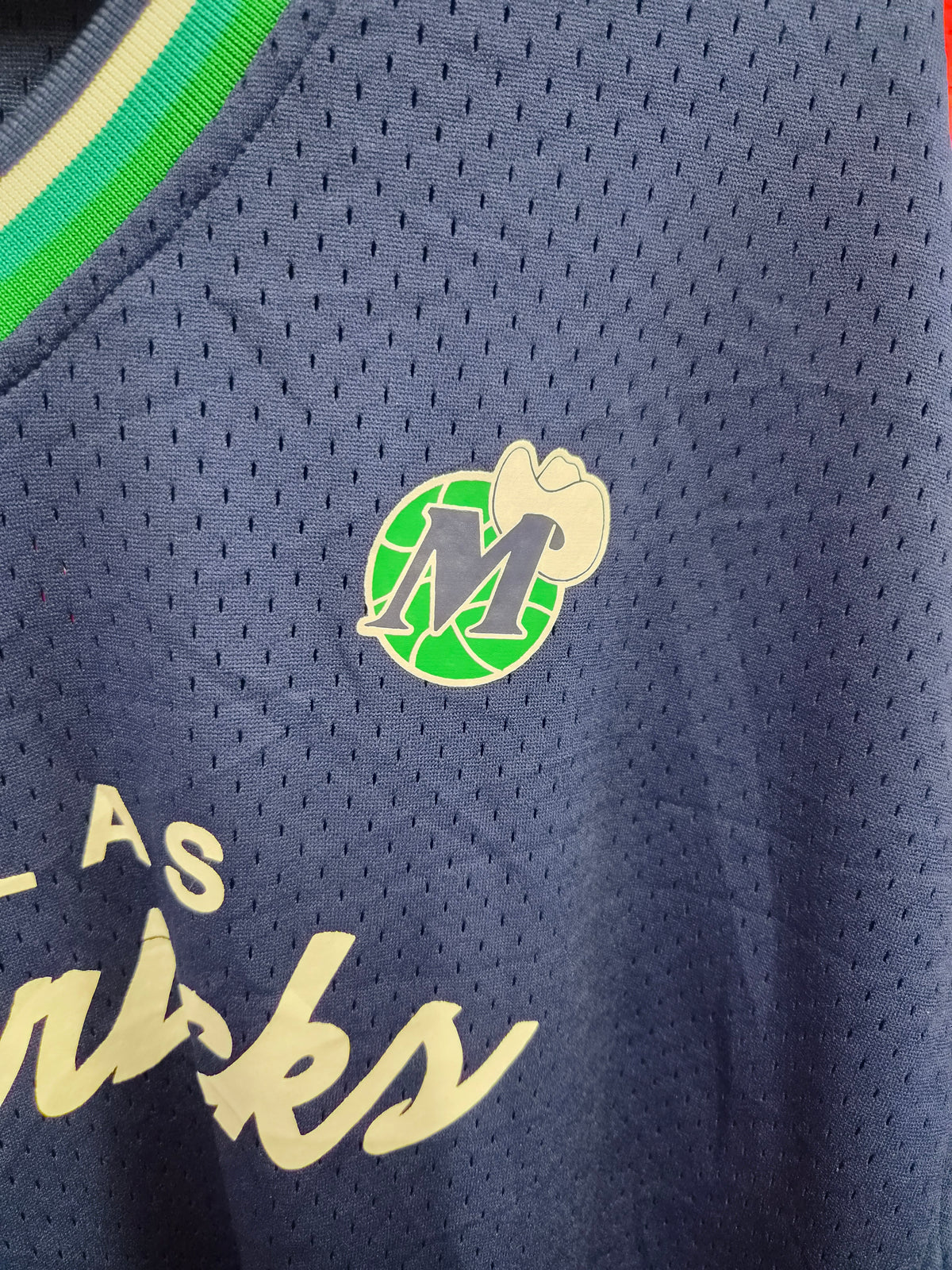 Mitchell & Ness Dallas Mavericks NBA Jersey Style T Shirt, Navy, Size 3XLT