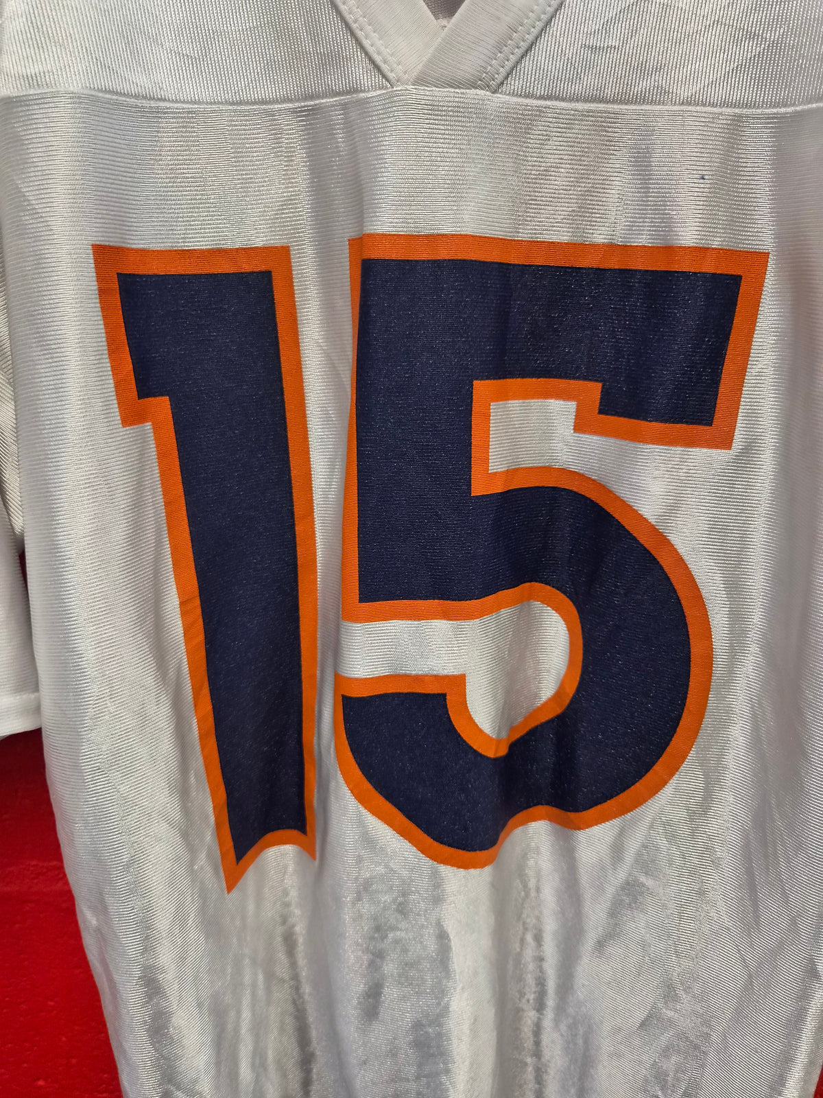 NFL Team Apparel Denver Broncos Jersey, #15 Tebow, White, Size Large