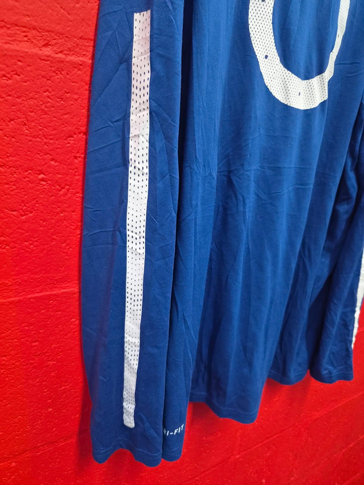 Nike Indianapolis Colts NFL Team Apparel Long Sleeve T Shirt, Blue, Size Large