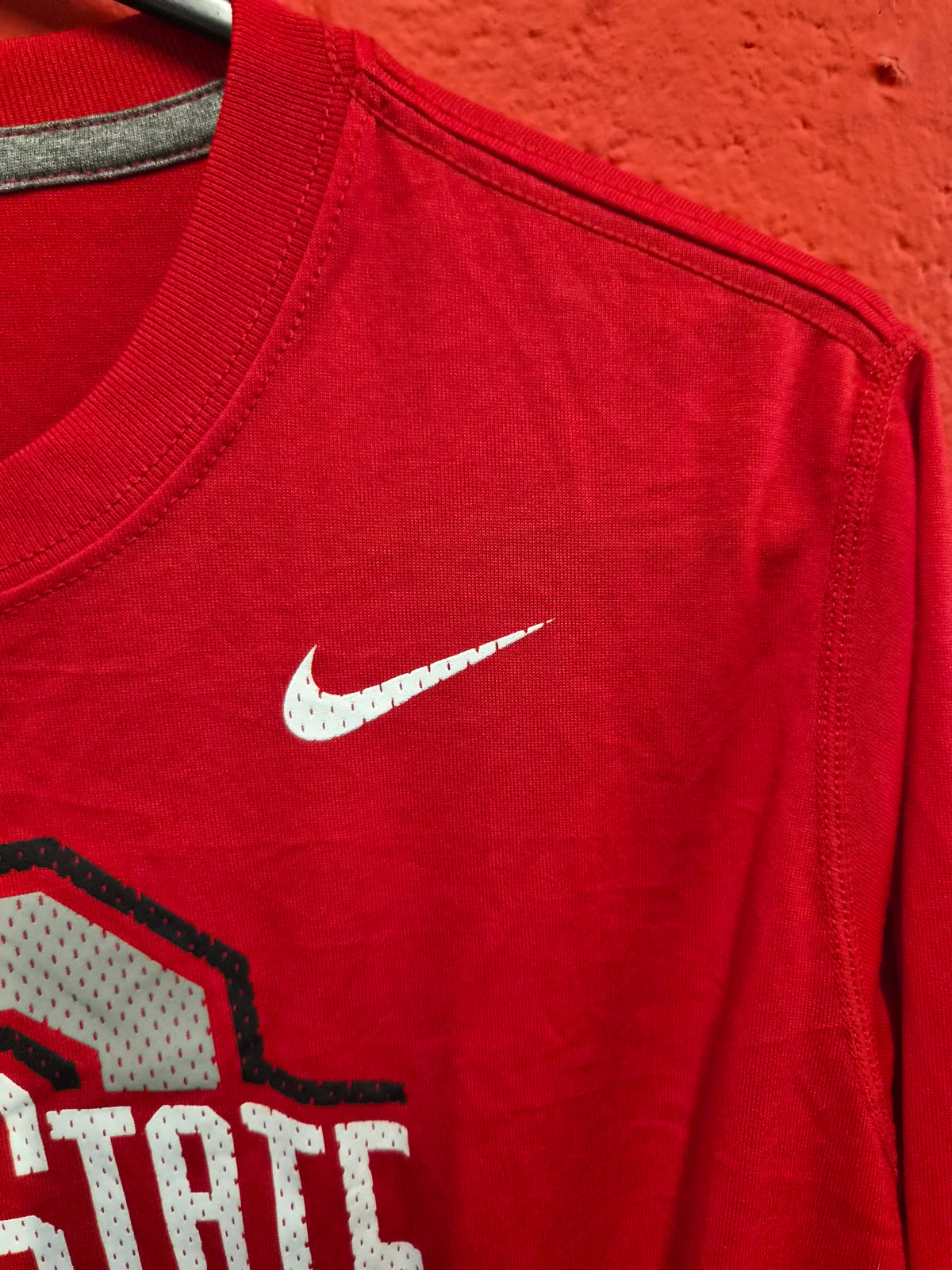 Youth Nike Ohio State Buckeyes NCAA Long Sleeve T Shirt, Red, Size YL
