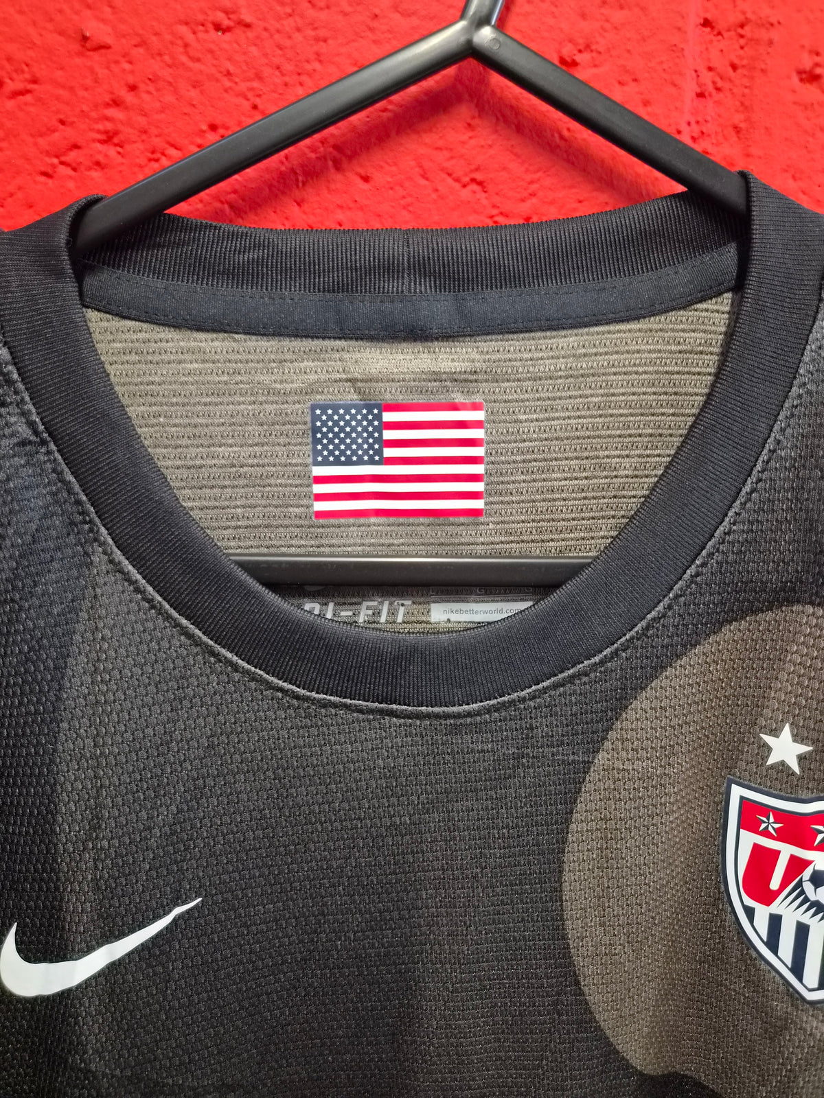 Nike Team USA Football 21012/13 Goalkeeper Jersey, 3/4 Sleeve, Black, Size Large