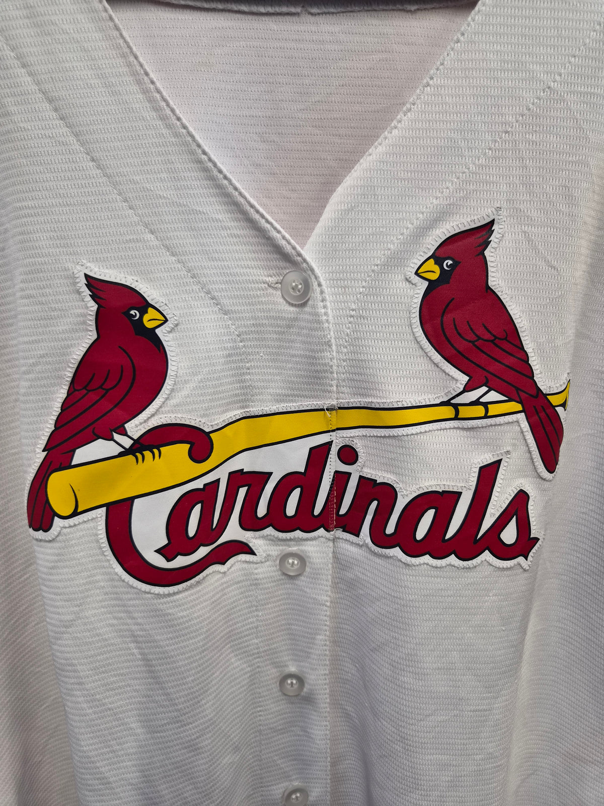Women's Majestic St Louis Cardinals MLB Baseball Jersey, White, Size XL