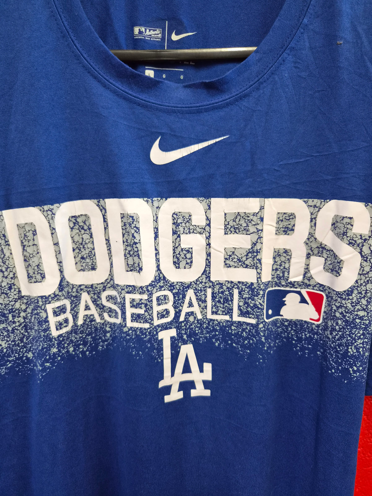 Nike Dri-Fit Los Angeles Dodgers MLB Short Sleeve T Shirt, Blue, Size Large