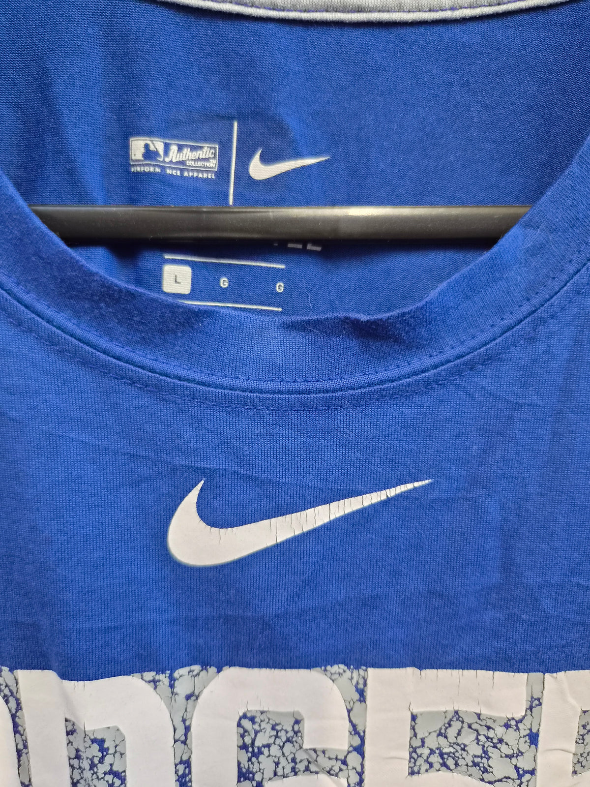 Nike Dri-Fit Los Angeles Dodgers MLB Short Sleeve T Shirt, Blue, Size Large