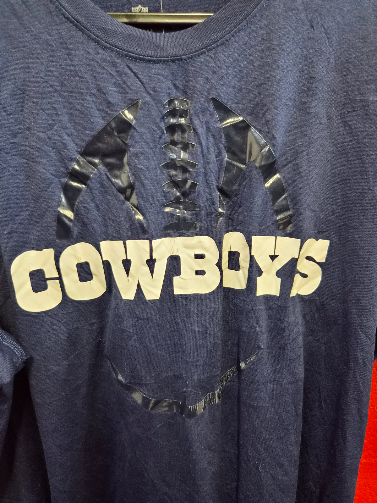 Nike Dri-Fit Dallas Cowboys NFL T Shirt, Navy, Size Large