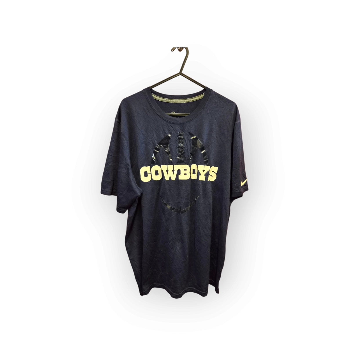 Nike Dri-Fit Dallas Cowboys NFL T Shirt, Navy, Size Large