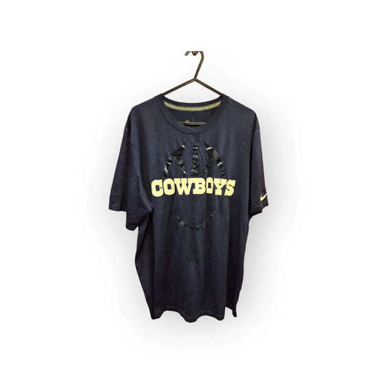 Nike Dri-Fit Dallas Cowboys NFL T Shirt, Navy, Size Large