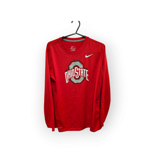 Youth Nike Ohio State Buckeyes NCAA Long Sleeve T Shirt, Red, Size YL