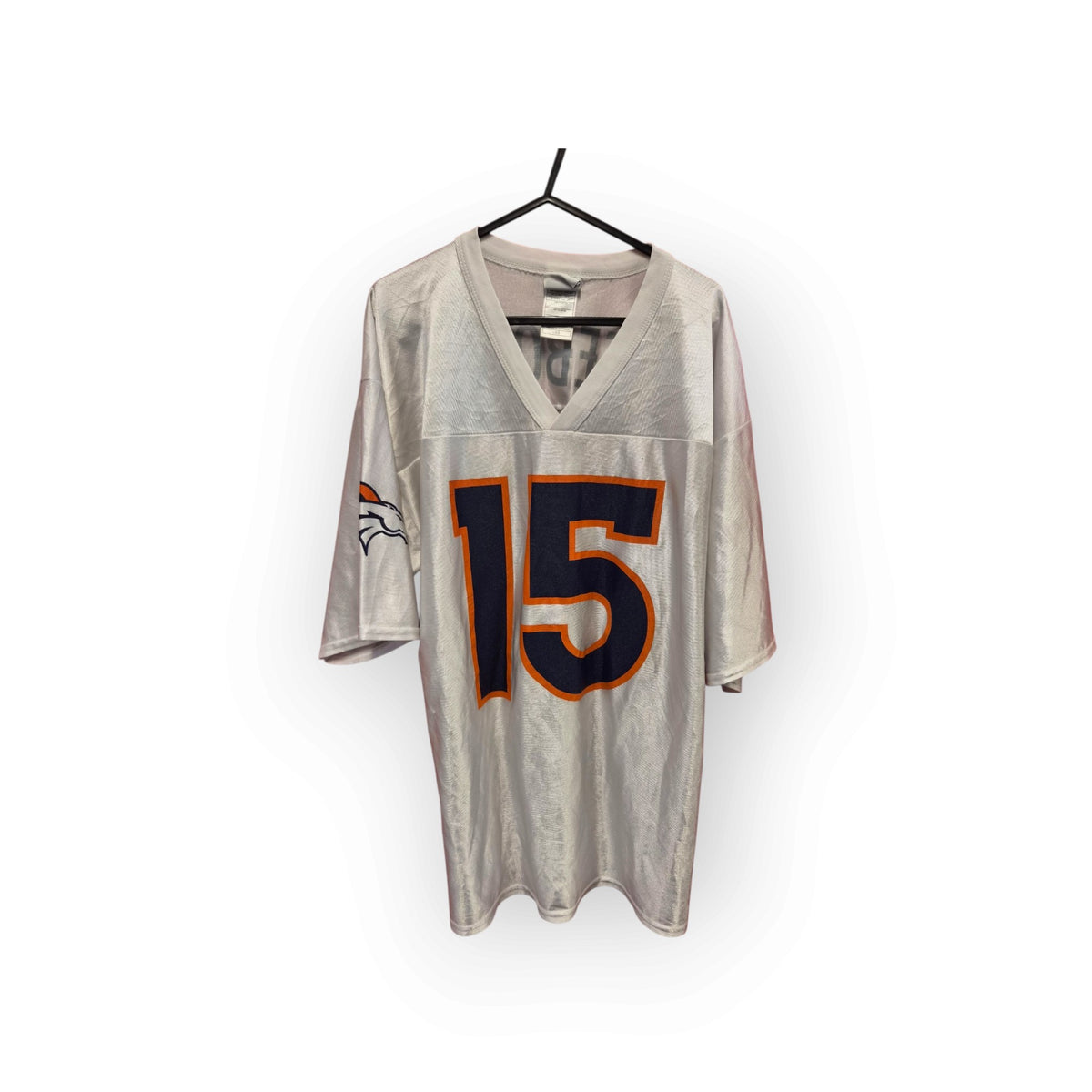 NFL Team Apparel Denver Broncos Jersey, #15 Tebow, White, Size Large