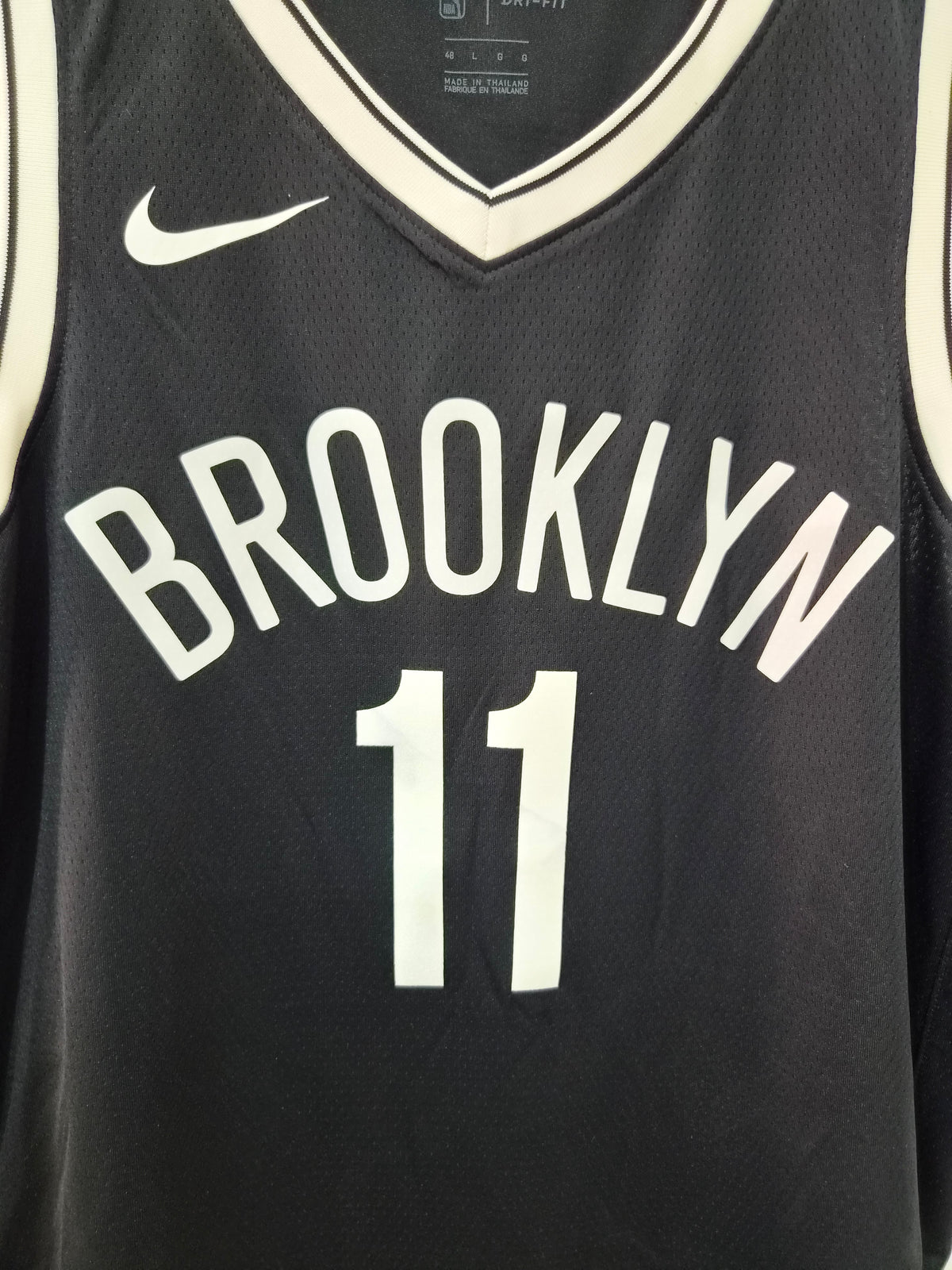 Nike Brooklyn Nets NBA Basketball Jersey, #11 Irving, Black, Size Large (BNWT)