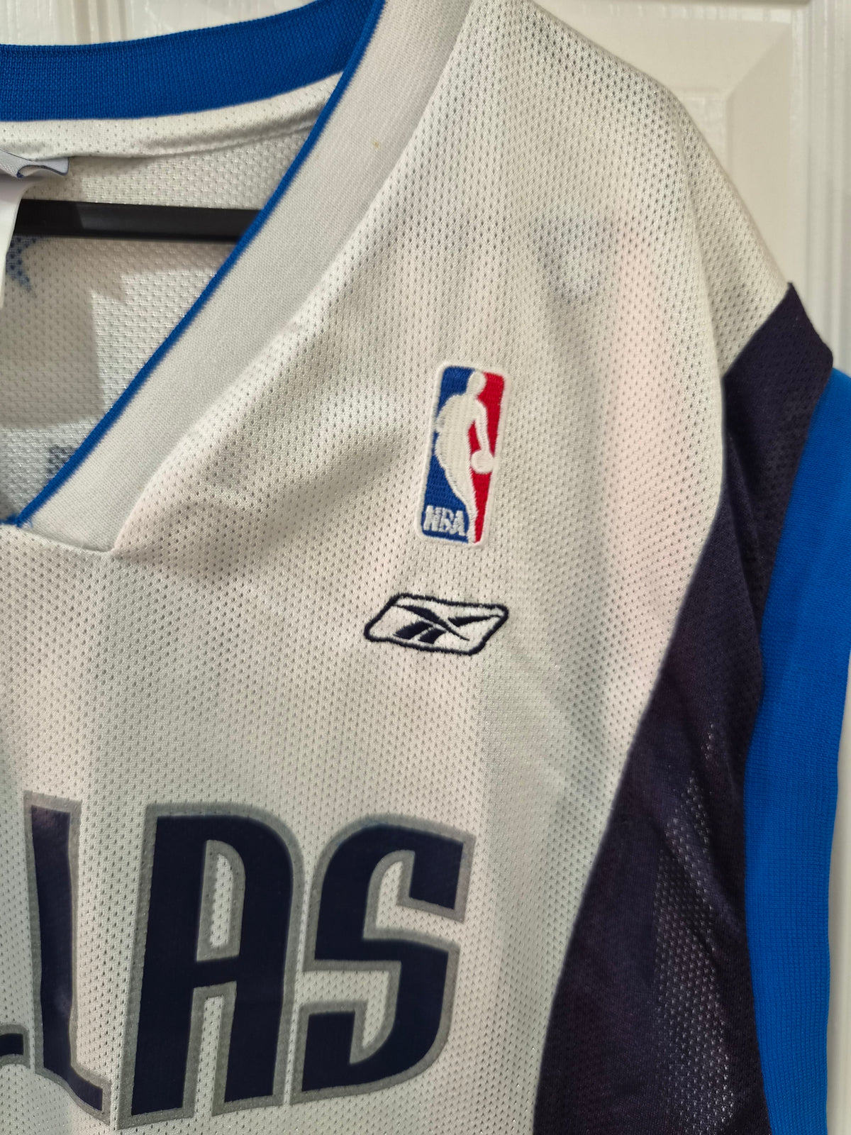 Reebok Dallas Mavericks NBA Basketball Jersey, #13 Nash, White, Size Medium
