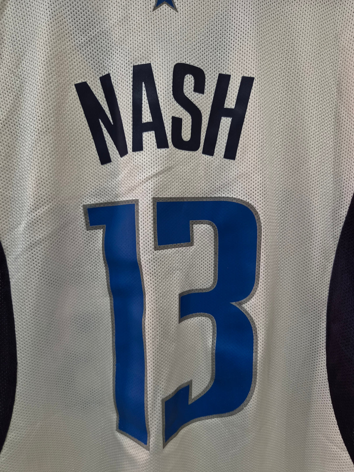 Reebok Dallas Mavericks NBA Basketball Jersey, #13 Nash, White, Size Medium