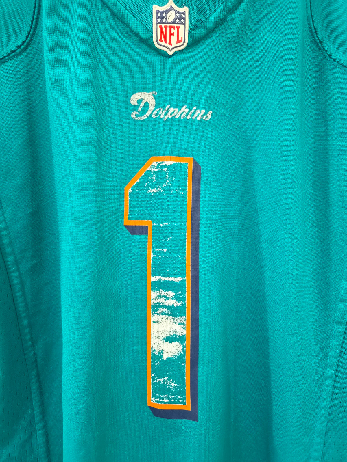 Youth Nike Miami Dolphins NFL Jersey, #1 Brayden (Custom), Size YL