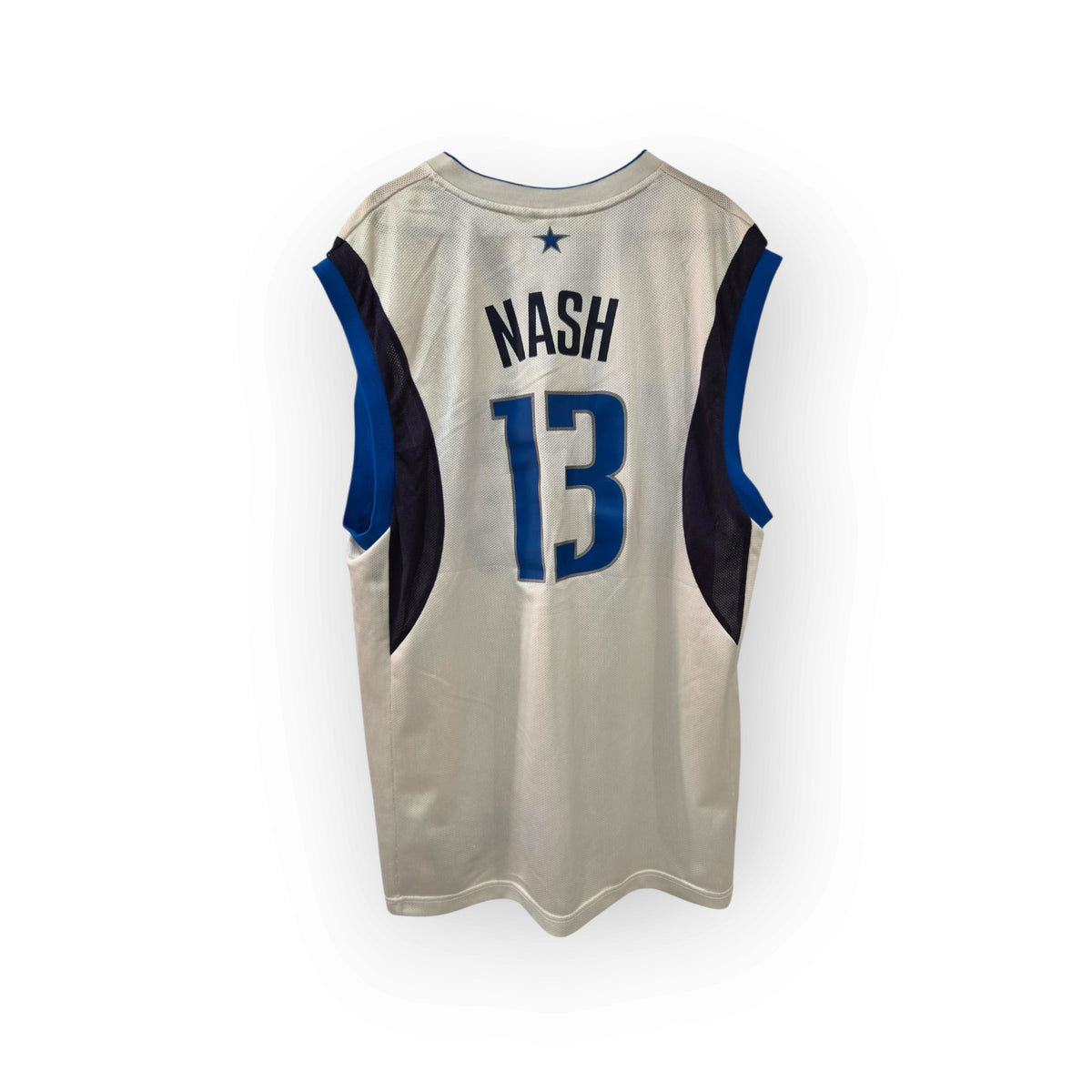 Reebok Dallas Mavericks NBA Basketball Jersey, #13 Nash, White, Size Medium