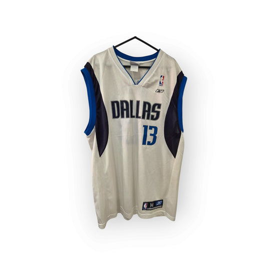 Reebok Dallas Mavericks NBA Basketball Jersey, #13 Nash, White, Size Medium