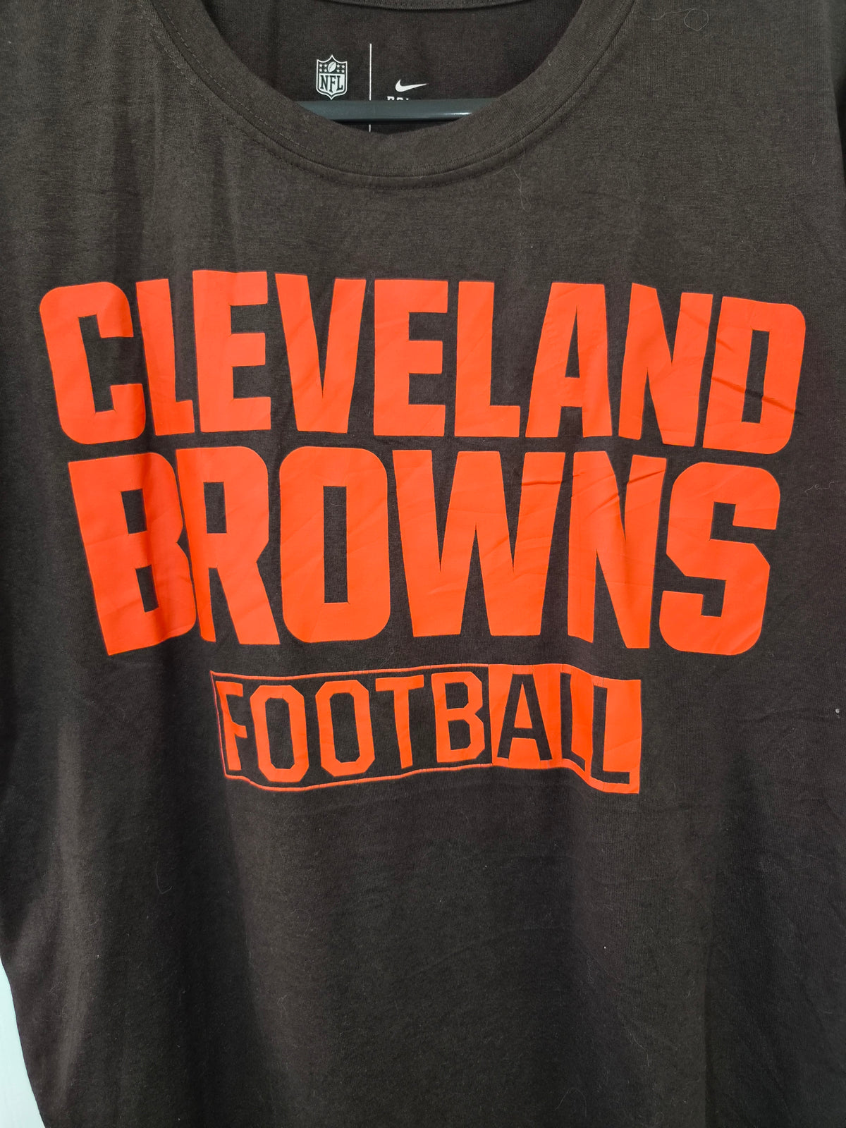 Nike Dri-Fit Cleveland Browns NFL Short Sleeve T Shirt, Brown, Size Small