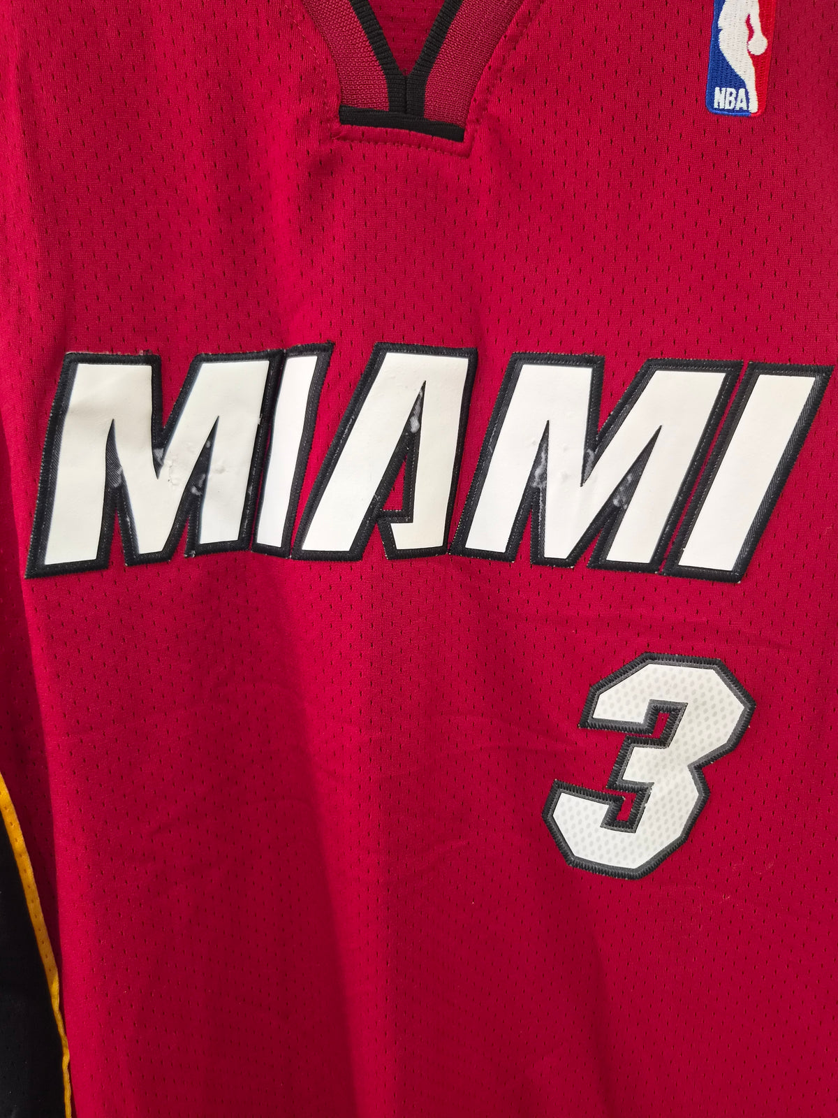 NBA Branded Miami Heat Jersey, #3 Wade, Red, Size XL +2 Length
