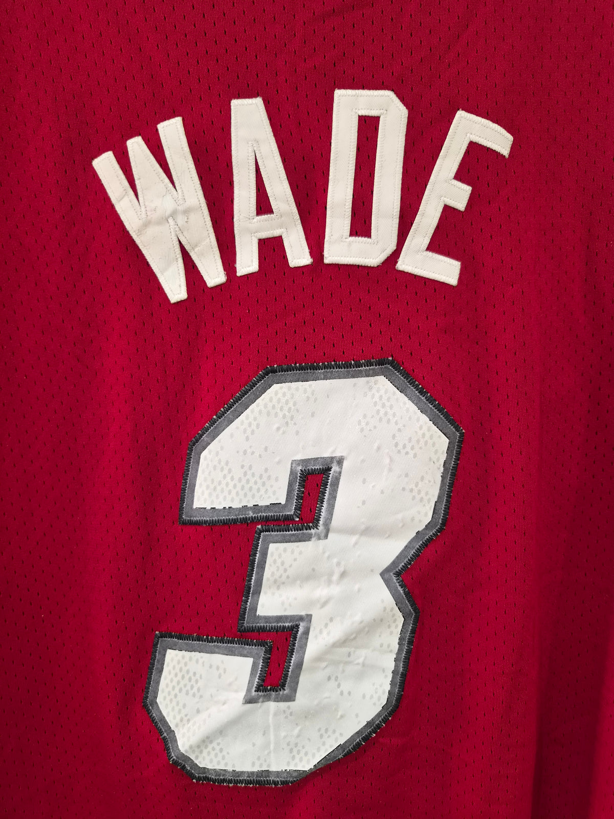 NBA Branded Miami Heat Jersey, #3 Wade, Red, Size XL +2 Length
