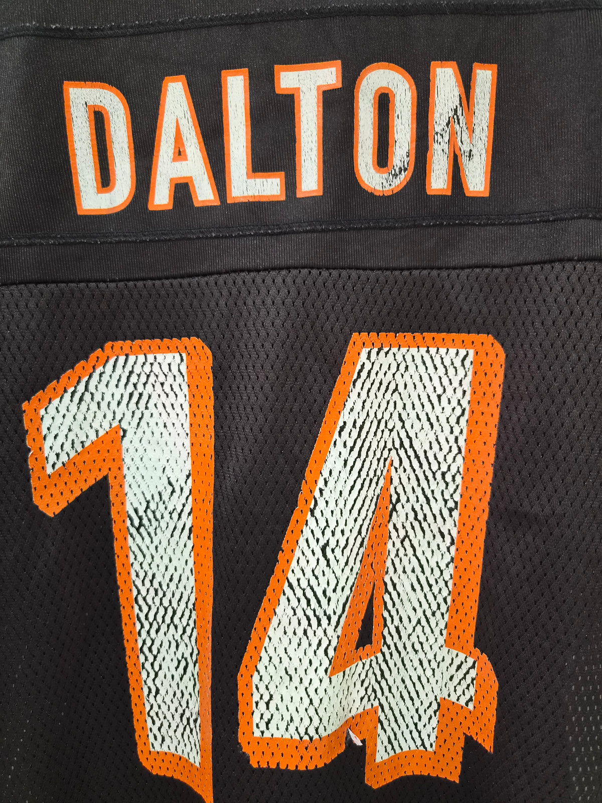 Women's Reebok Cincinatti Bengals NFL Jersey, #14 Dalton, Black, Size Large