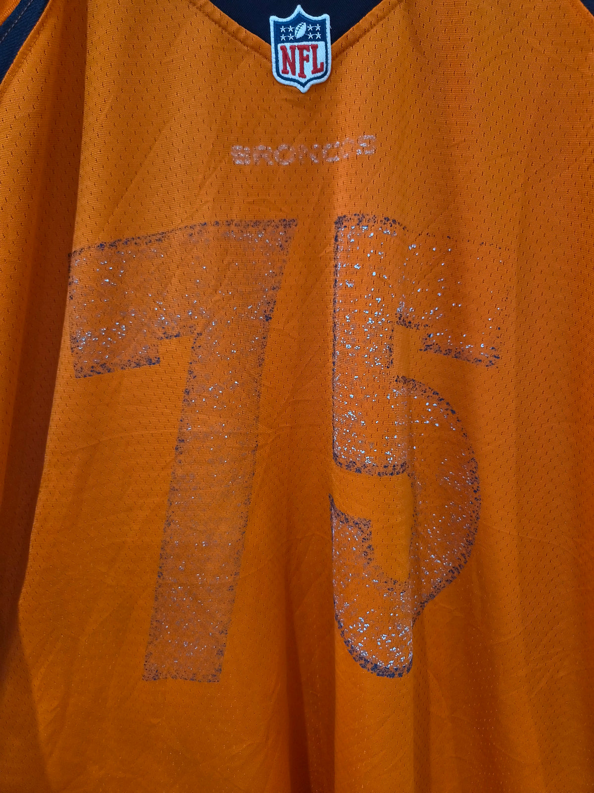 NFL Pro Line Denver Broncos NFL Jersey, #75 Watson, Orange, Size XXL