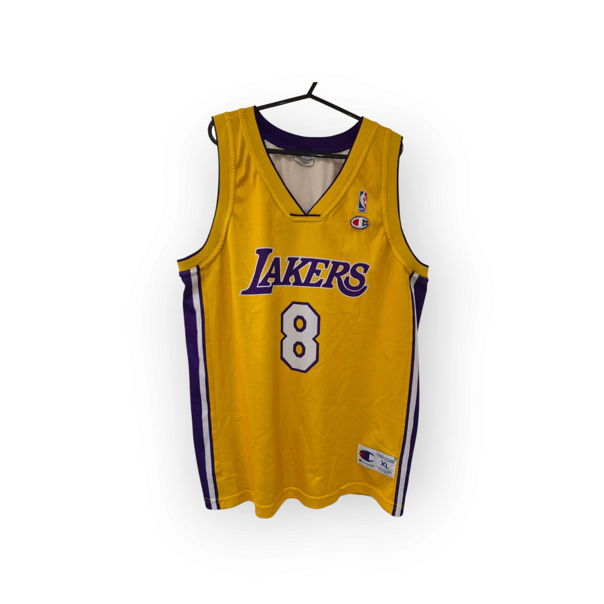Champion Los Angeles Lakers NBA Basketball Jersey, #8 Bryant, Yellow, Size XL