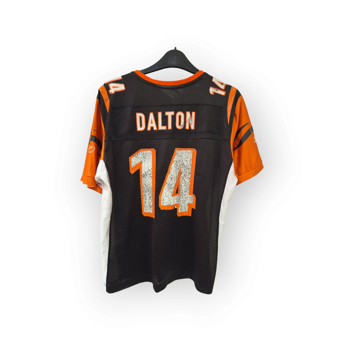 Women's Reebok Cincinatti Bengals NFL Jersey, #14 Dalton, Black, Size Large