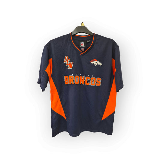 Primark NFL Denver Broncos Short Sleeve T Shirt, Navy/Orange, Size Medium