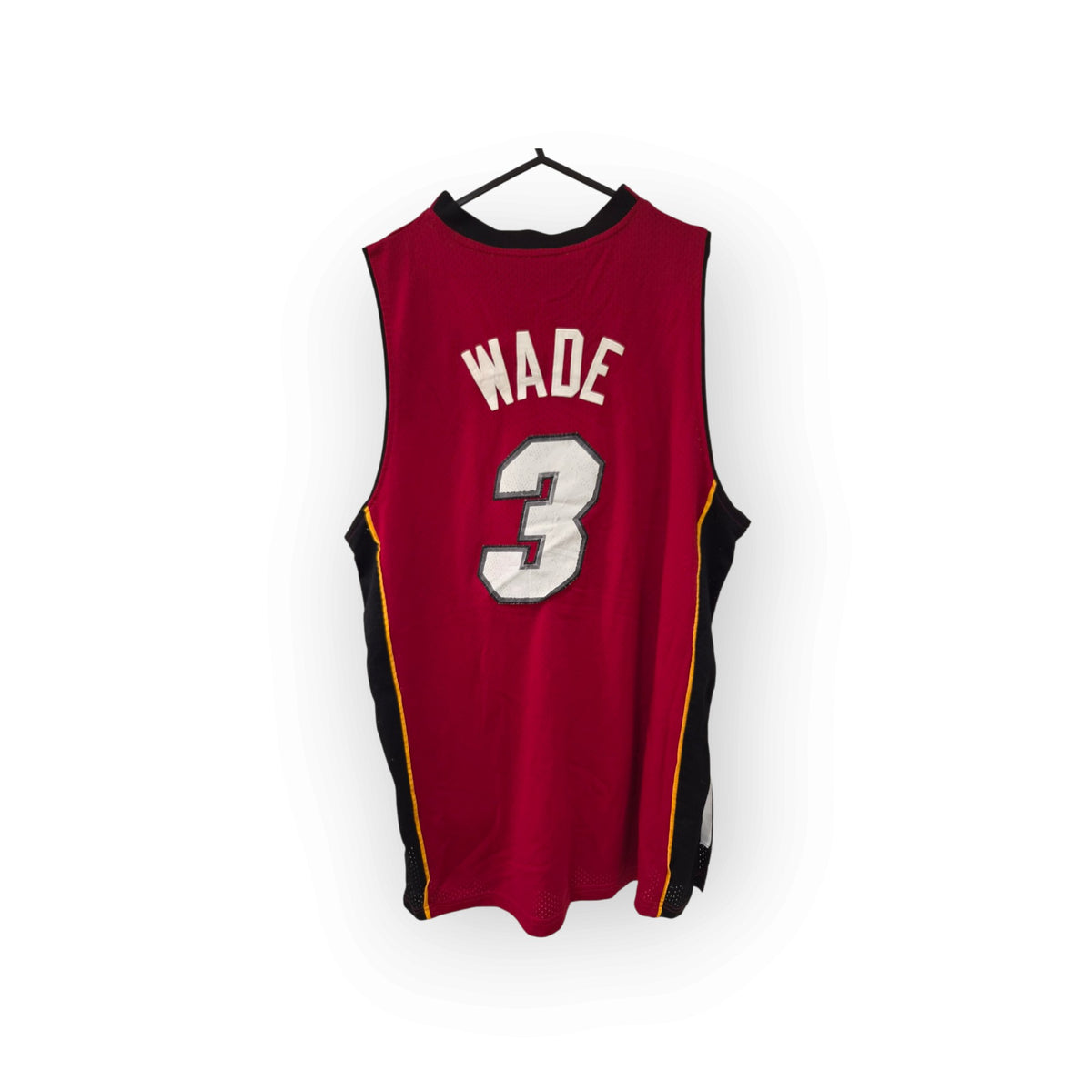NBA Branded Miami Heat Jersey, #3 Wade, Red, Size XL +2 Length