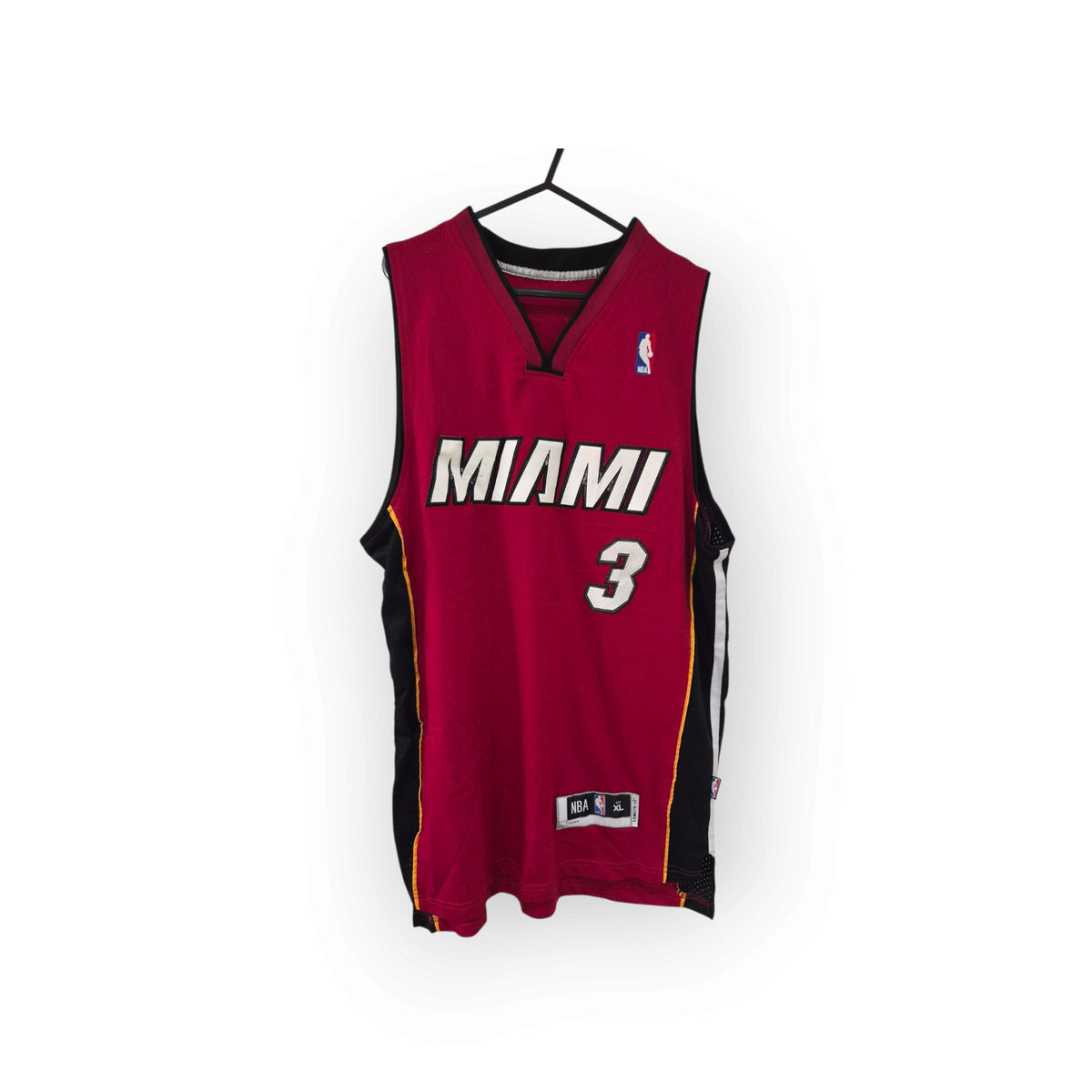NBA Branded Miami Heat Jersey, #3 Wade, Red, Size XL +2 Length