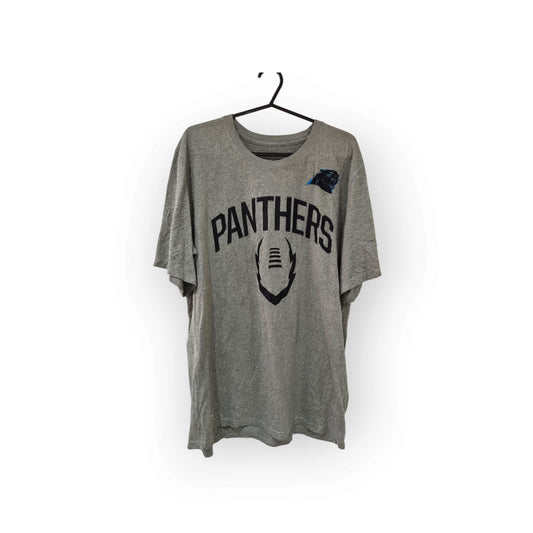Nike Dri-Fit Carolina Panthers NFL Short Sleeve T Shirt, Grey, Size Large