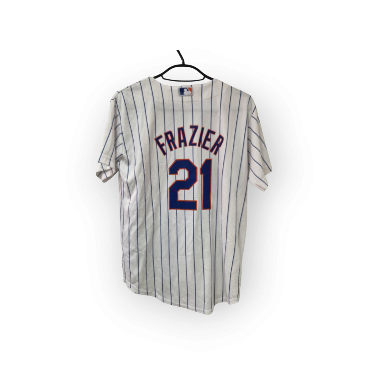 Youth Majestic New York Mets MLB Baseball Jersey, #21 Frazier, White. Size YM