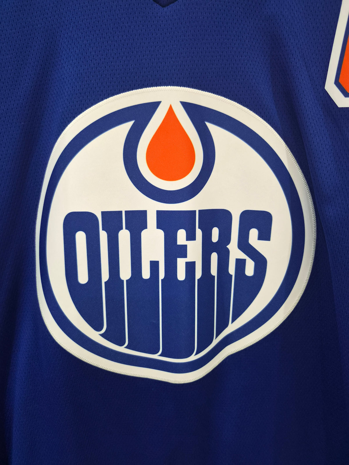 Fanatics Edmonton Oilers NHL Hockey Jersey, #99 Gretzky, Blue, Size XL