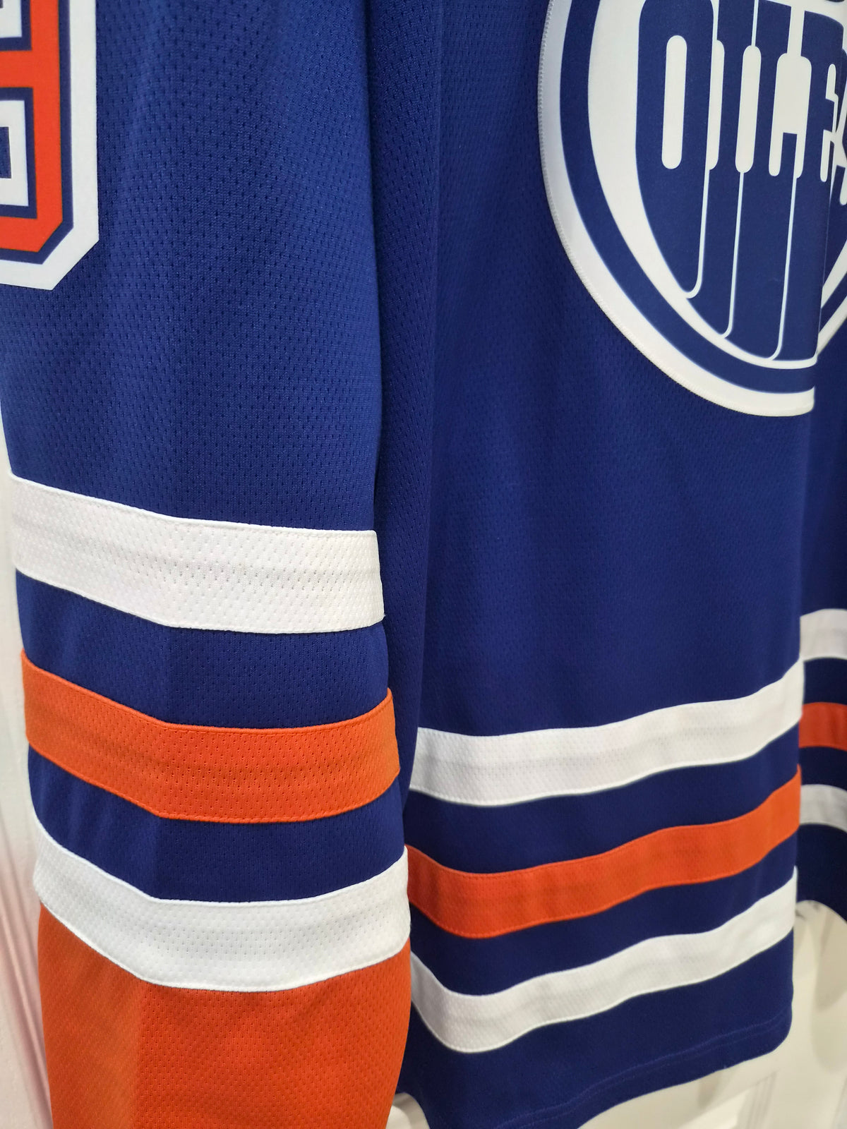 Fanatics Edmonton Oilers NHL Hockey Jersey, #99 Gretzky, Blue, Size XL