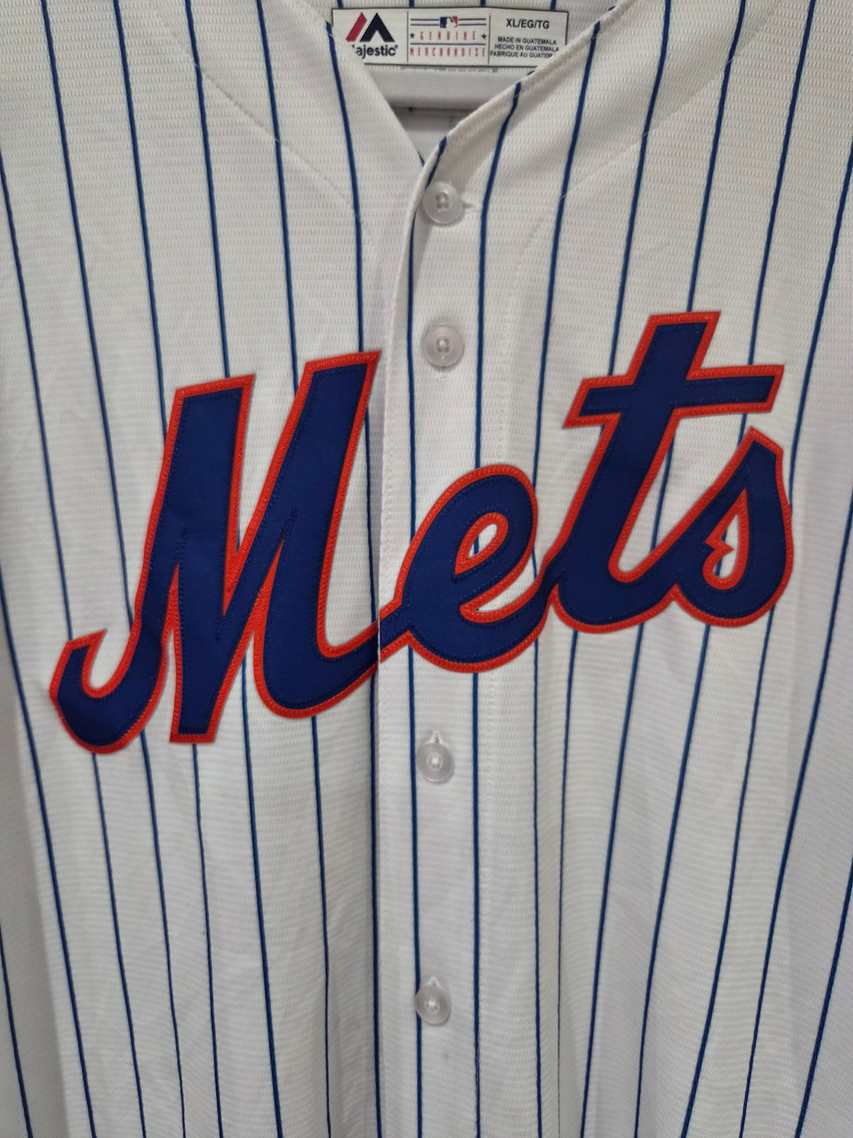 Majestic New York Mets MLB Baseball Jersey, White, Size XL
