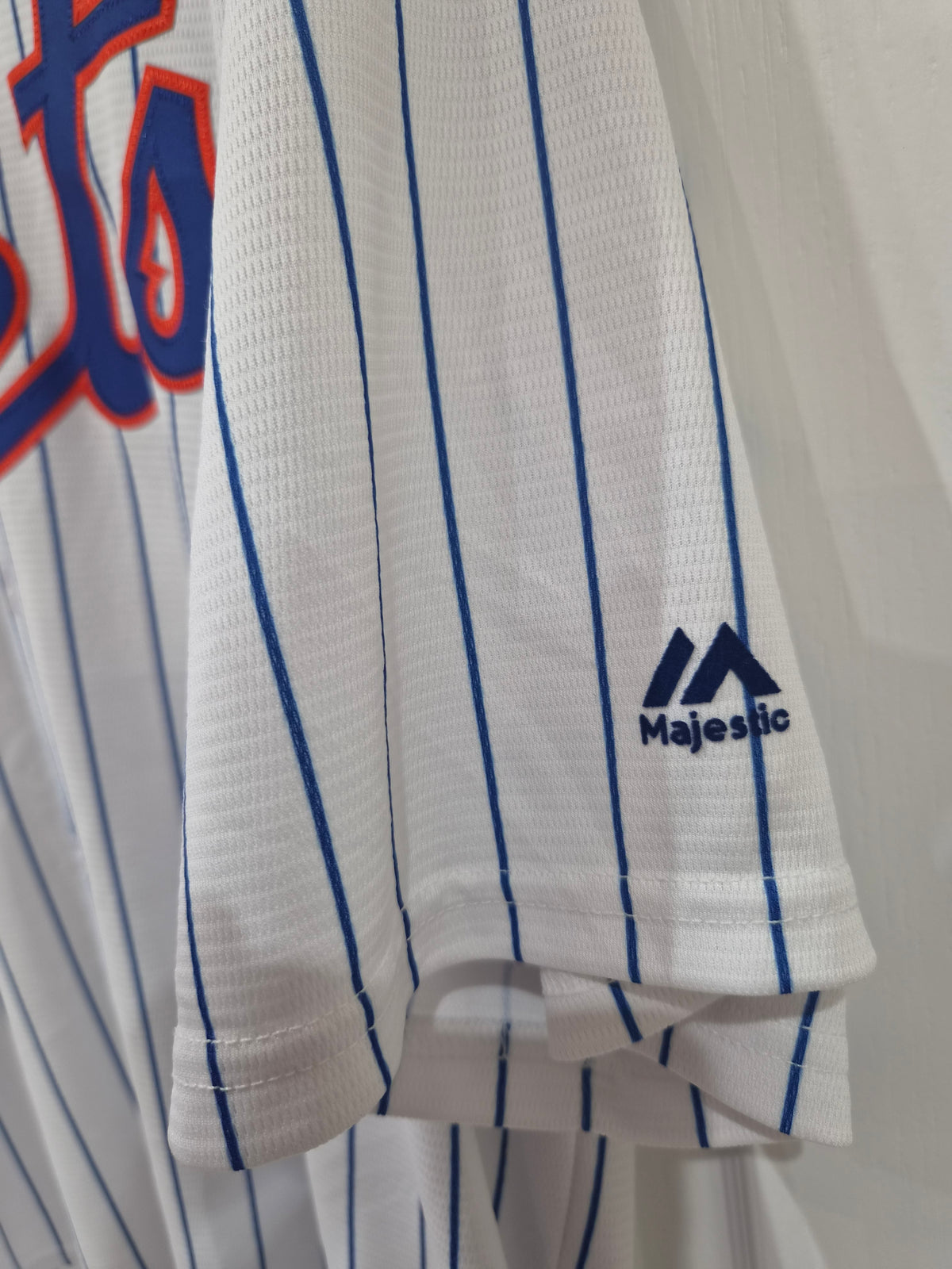 Majestic New York Mets MLB Baseball Jersey, White, Size XL