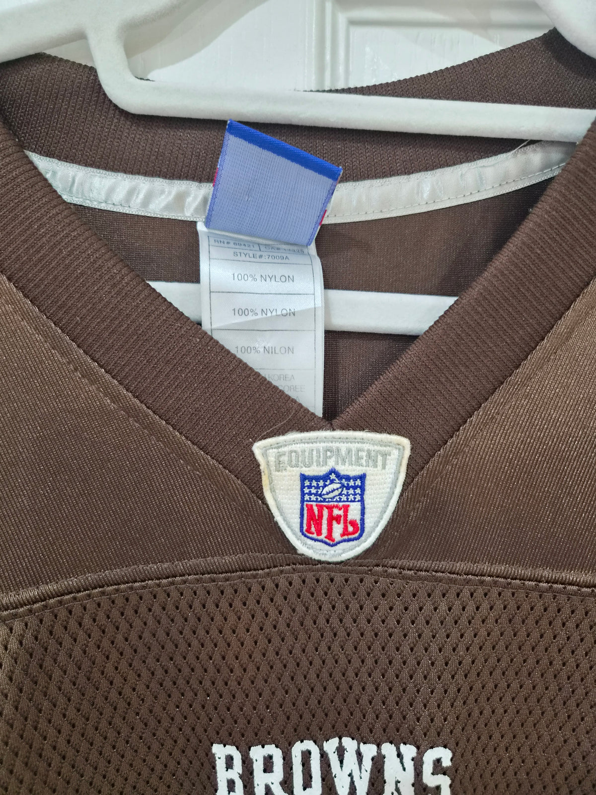 Reebok Cleveland Browns NFL Jersey, #31 Green, Brown, Size XXL