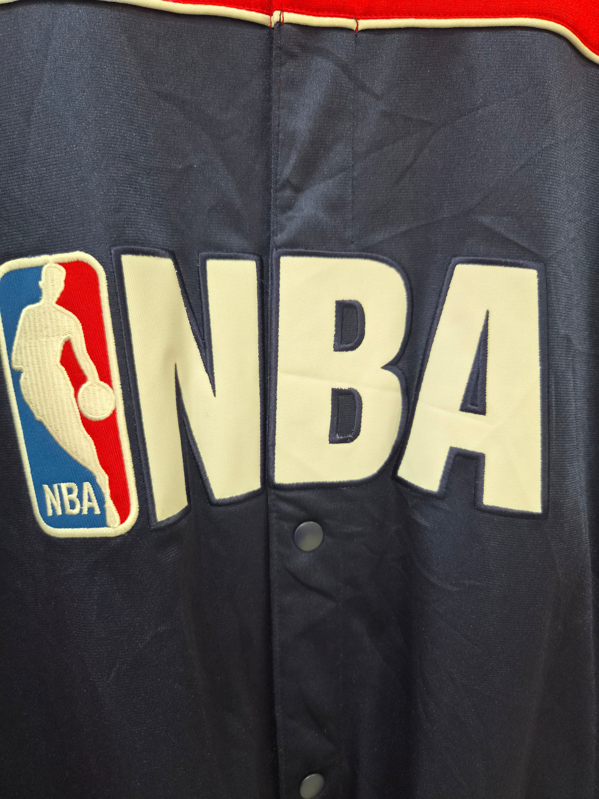 Nike NBA Snap Sideline/Warm Up Track Jacket, Navy/Red, Size XXL